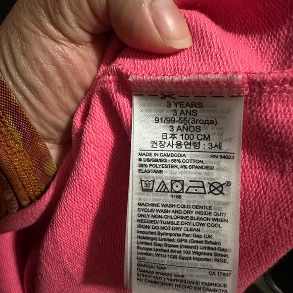 GAP Pink Love Print Kids Dress NWT - Picture 3 of 3